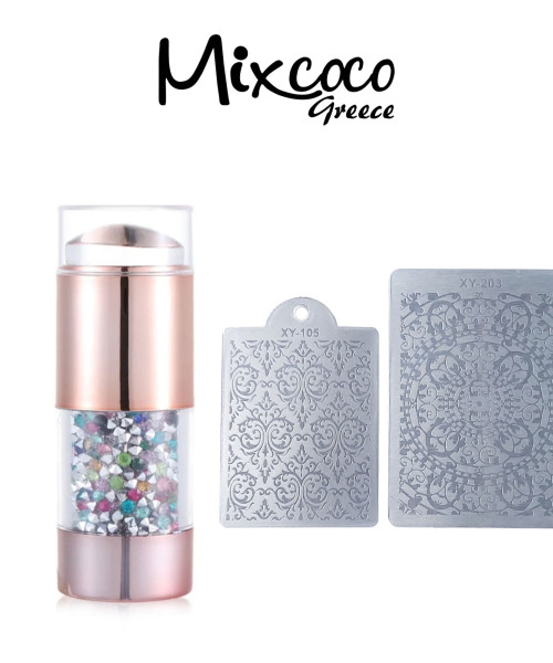 STAMPER SET WITH MULTI CRYSTALS - SKU 260885-40