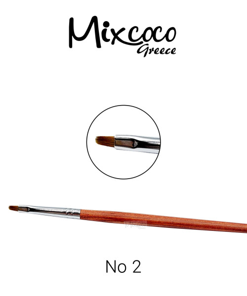 ΕΠΑΓΓΕΛΜΑΤΙΚΟ ΠΙΝΕΛΟ KOLINSKY ΞΥΛΙΝΟ NO02 ΓΙΑ GEL ΟΒΑΛ- Mixcoco