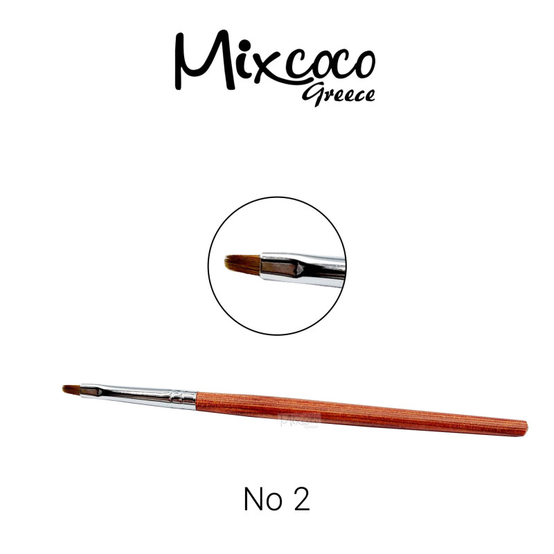 ΕΠΑΓΓΕΛΜΑΤΙΚΟ ΠΙΝΕΛΟ KOLINSKY ΞΥΛΙΝΟ NO02 ΓΙΑ GEL ΟΒΑΛ- Mixcoco