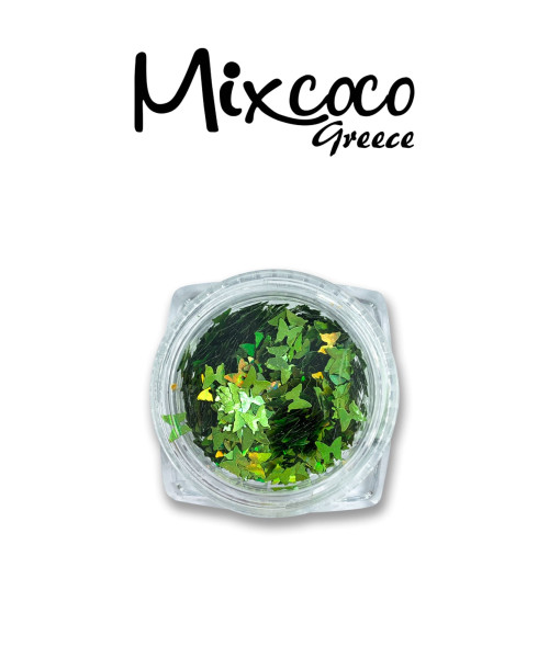 Διακοσμητικές πεταλούδες ιριδίζον πράσινο- Mixcoco