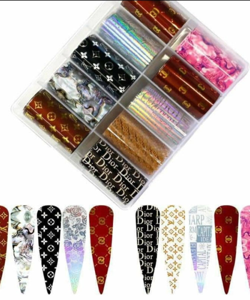 SET NAIL FOIL DESIGNERS 04- Mixcoco