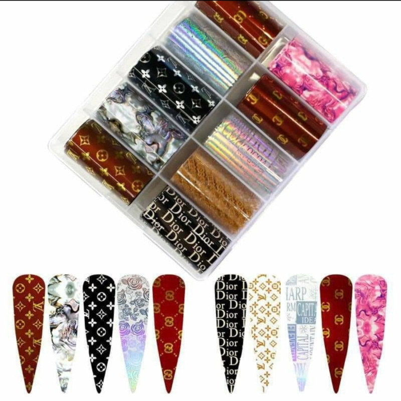 SET NAIL FOIL DESIGNERS 04- Mixcoco