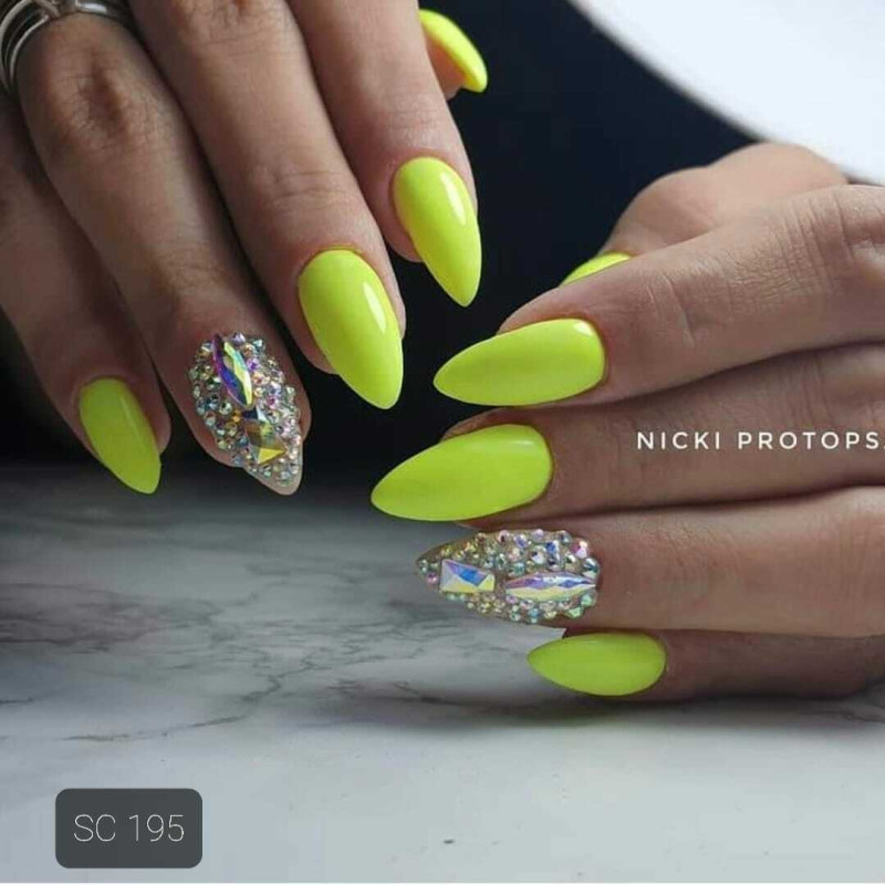 SC-195 Ημιμόνιμο Βερνίκι 7.5ml Fluo Κίτρινο Mixcoco - SKU 102195-75