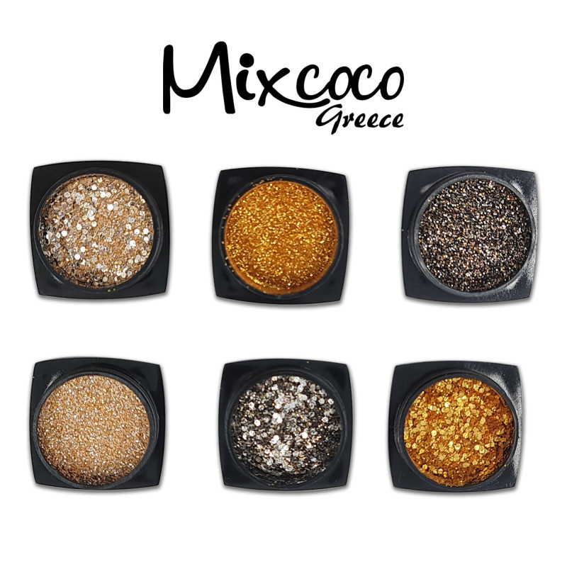 SHINING SUGAR GLITTER MIXED GOLD SET 3GR - SKU 260048