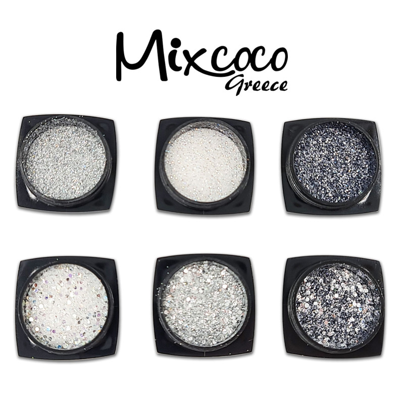 SHINING SUGAR GLITTER MIXED SILVER SET 3GR - SKU 260047