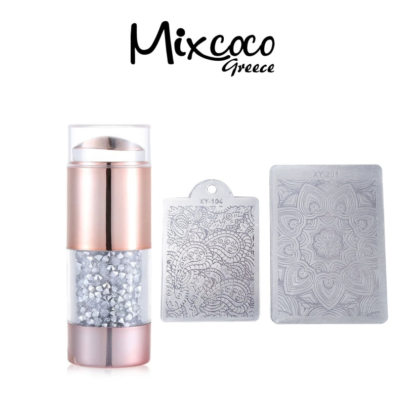 STAMPER SET WITH MULTI CRYSTALS - SKU 260885-40