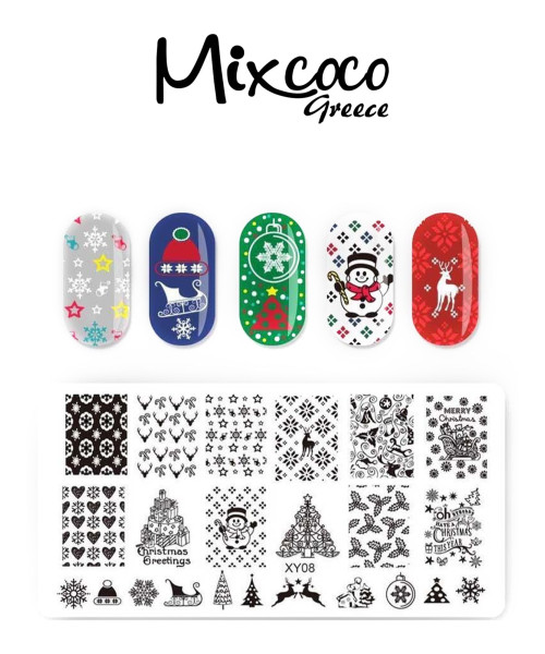 STAMP PLATE CHRISTMAS DESIGNS 01- Mixcoco