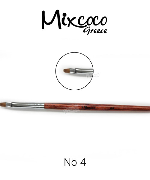 ΕΠΑΓΓΕΛΜΑΤΙΚΟ ΠΙΝΕΛΟ KOLINSKY ΞΥΛΙΝΟ NO04 ΓΙΑ GEL ΟΒΑΛ- Mixcoco