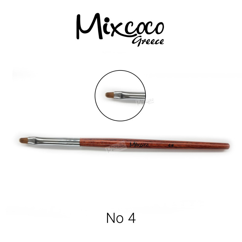 ΕΠΑΓΓΕΛΜΑΤΙΚΟ ΠΙΝΕΛΟ KOLINSKY ΞΥΛΙΝΟ NO04 ΓΙΑ GEL ΟΒΑΛ- Mixcoco