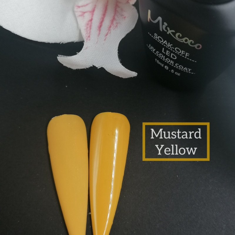 MUSTARD-YELLOW ΗΜΙΜΟΝΙΜΟ ΒΕΡΝΙΚΙ MIXCOCO 15ML - SKU 101998