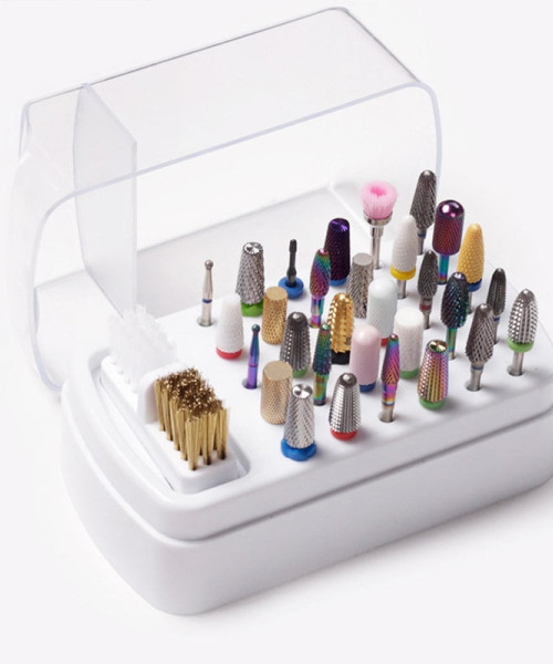 Θήκη για φρέζες 30 θέσεων Ροζ- Mixcoco