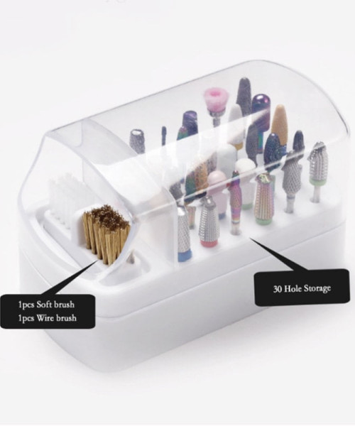 Θήκη για φρέζες 30 θέσεων Λευκή- Mixcoco