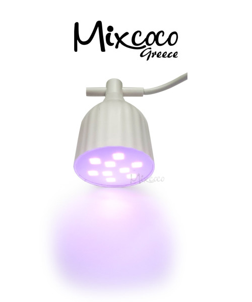 Επαναφορτιζόμενη Mini Led& Uv Λάμπα 24W Λευκή- Mixcoco