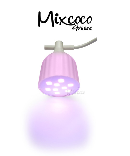 Επαναφορτιζόμενη Mini Led& Uv Λάμπα 24W Ροζ- Mixcoco