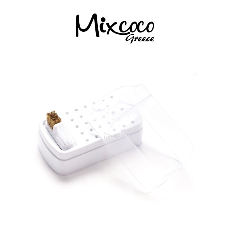 Θήκη για φρέζες 30 θέσεων Λευκή- Mixcoco