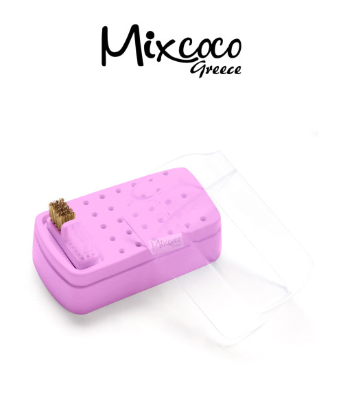 Θήκη για φρέζες 30 θέσεων Ροζ- Mixcoco