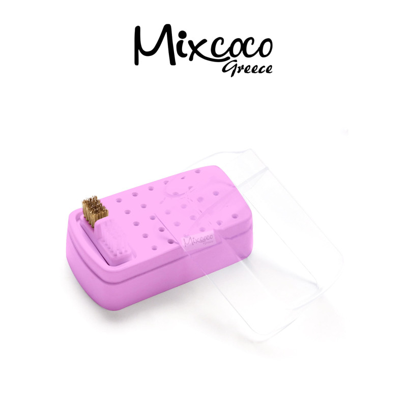 Θήκη για φρέζες 30 θέσεων Ροζ- Mixcoco