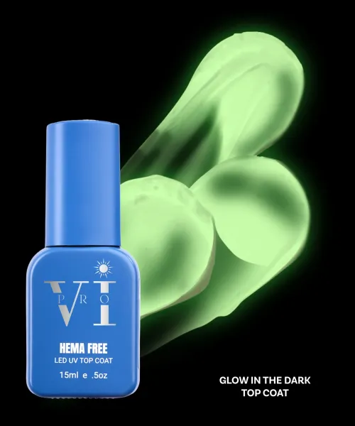 GLOW IN THE DARK NON WIPE TOP COAT 15ML - SKU 100202