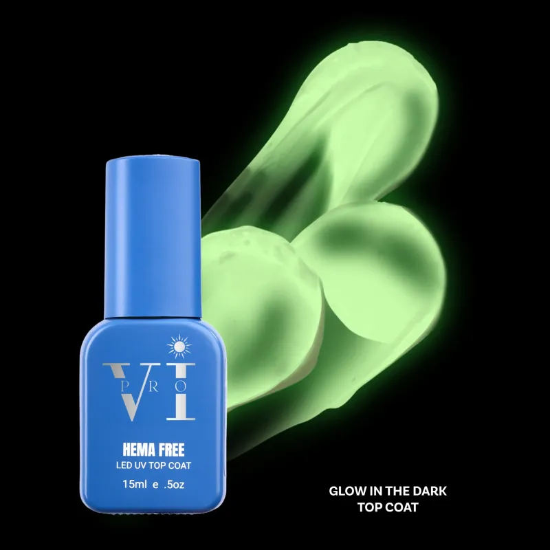 GLOW IN THE DARK NON WIPE TOP COAT 15ML - SKU 100202