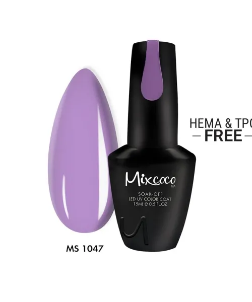 MS-1047 Ημιμόνιμο Βερνίκι Mixcoco 15ml (Μωβ Λιλά) - SKU 111047