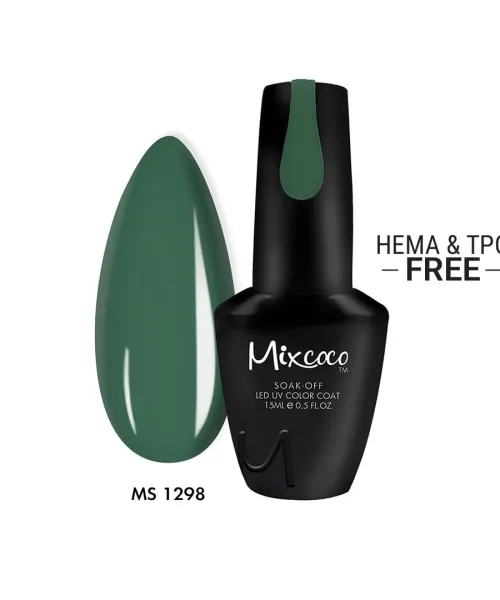 MS-1298 Ημιμόνιμο Βερνίκι Mixcoco 15ml (Dark Olive Green) - SKU 111298