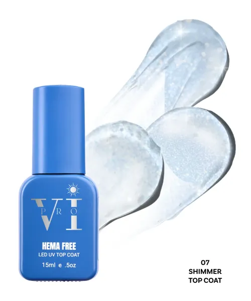 SHIMMER 07 NON WIPE TOP COAT 15ML - SKU 100217