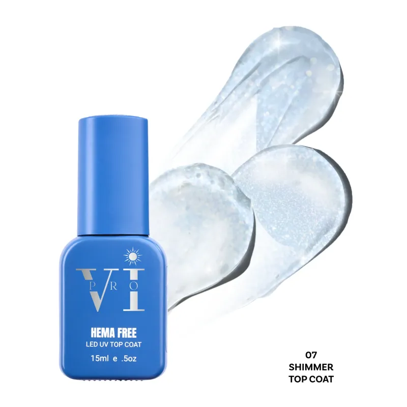 SHIMMER 07 NON WIPE TOP COAT 15ML - SKU 100217