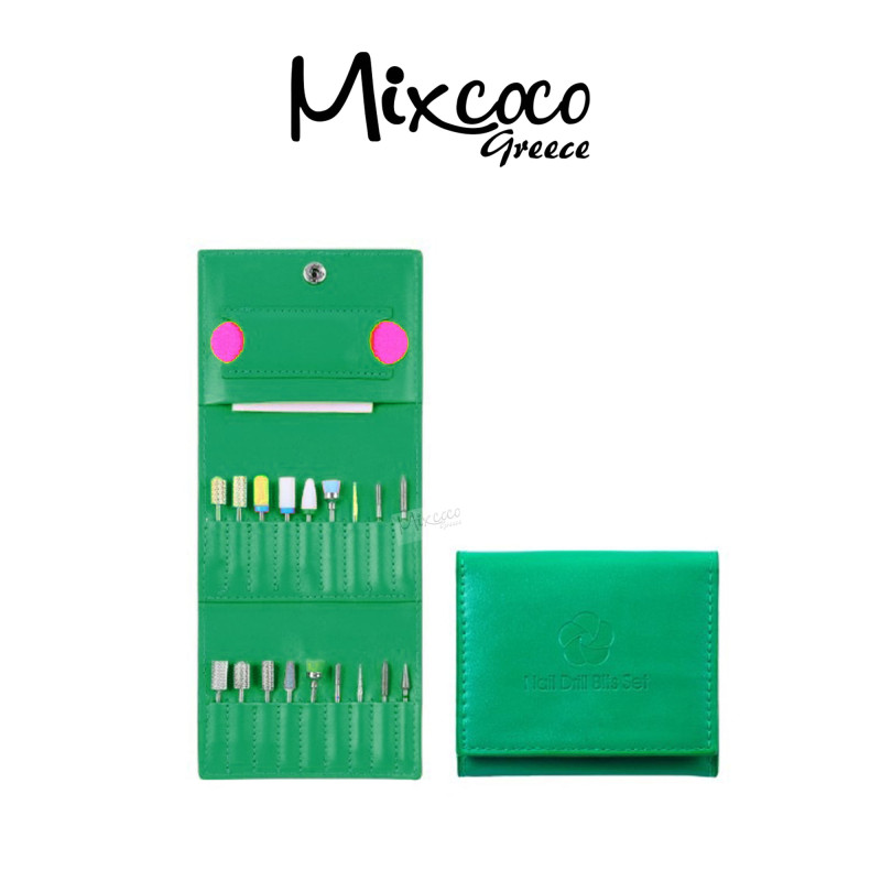 Δερμάτινη Θήκη για Φρέζες Πράσινη- Mixcoco