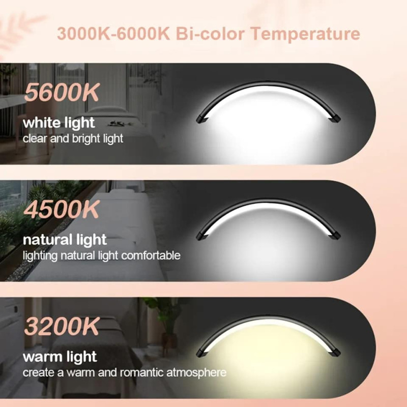 Smart Moonlight Half Moon Lamp White - SKU 200099-12