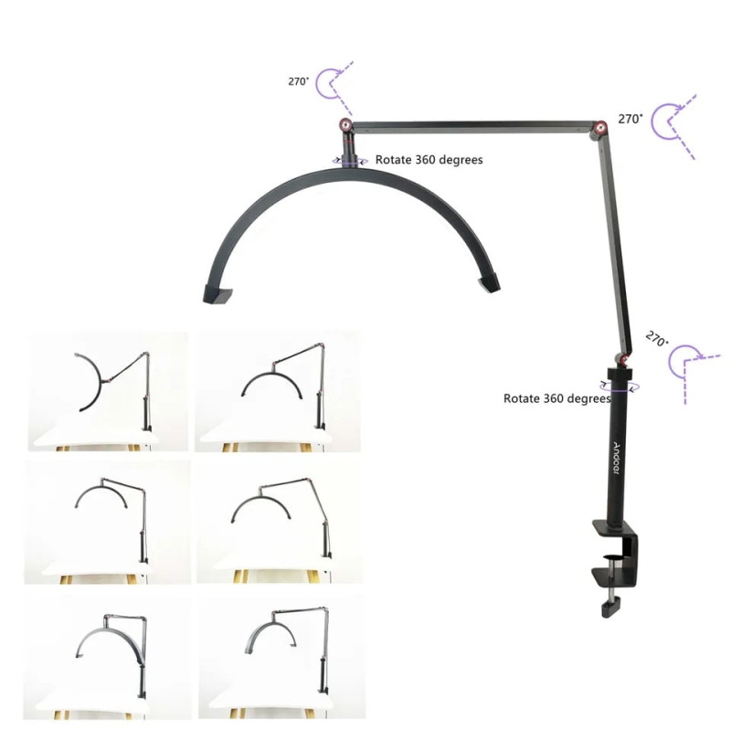 Smart Moonlight Half Moon Lamp Black - SKU 200099-11