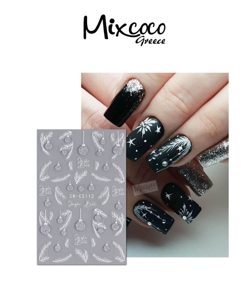 ΔΙΑΚΟΣΜΗΤΙΚΑ ΑΥΤΟΚΟΛΛΗΤΑ ΝΥΧΙΩΝ X-MAS COLLECTION 10- Mixcoco