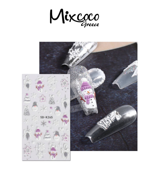 ΔΙΑΚΟΣΜΗΤΙΚΑ ΑΥΤΟΚΟΛΛΗΤΑ ΝΥΧΙΩΝ X-MAS COLLECTION 04- Mixcoco