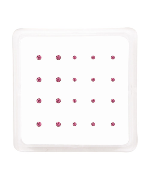 Σκουλαρίκι μύτης Silver 925 glue type ροζ 1.5/2 mm