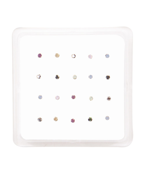 Σκουλαρίκι μύτης Silver 925 3 clip opal 2 mm