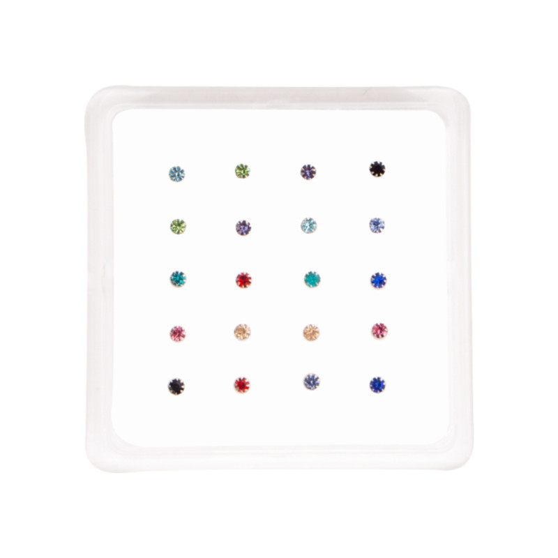 Σκουλαρίκι μύτης Silver 925 multiclip χρώμα 2.5 mm