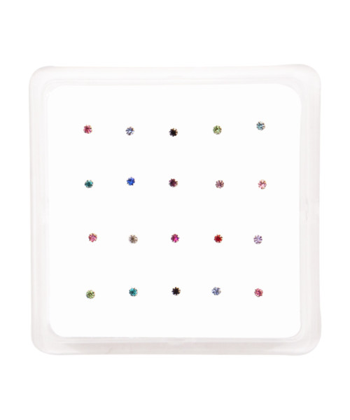 Σκουλαρίκι μύτης Silver 925 multiclip χρώμα 1.5 mm με μπίλια