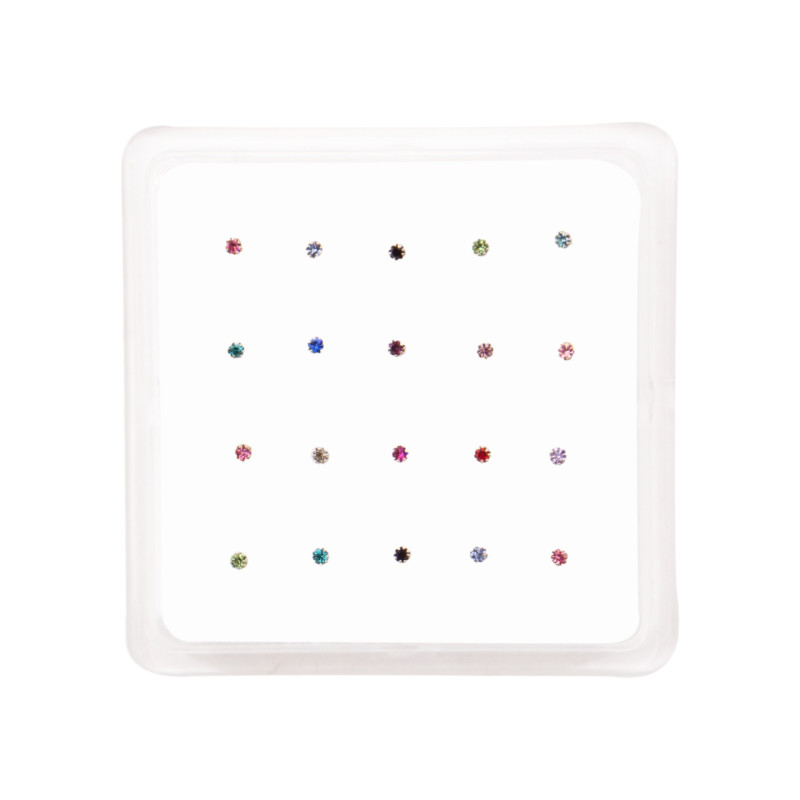 Σκουλαρίκι μύτης Silver 925 multiclip χρώμα 1.5 mm με μπίλια