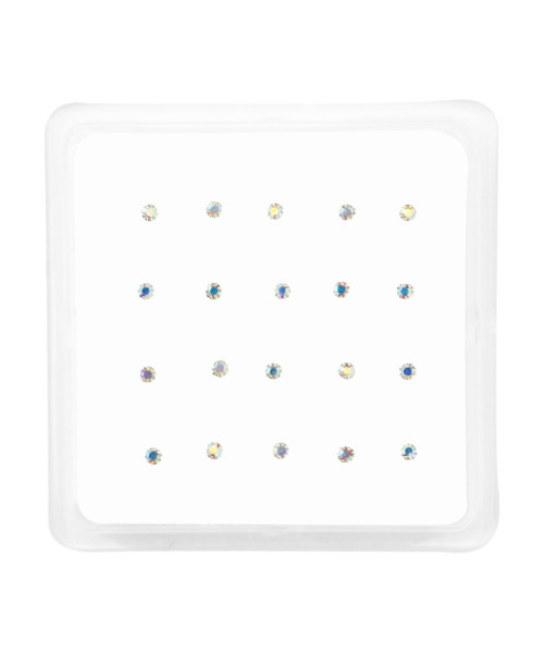 Σκουλαρίκι μύτης Silver 925 multiclip AB 2 mm με μπίλια