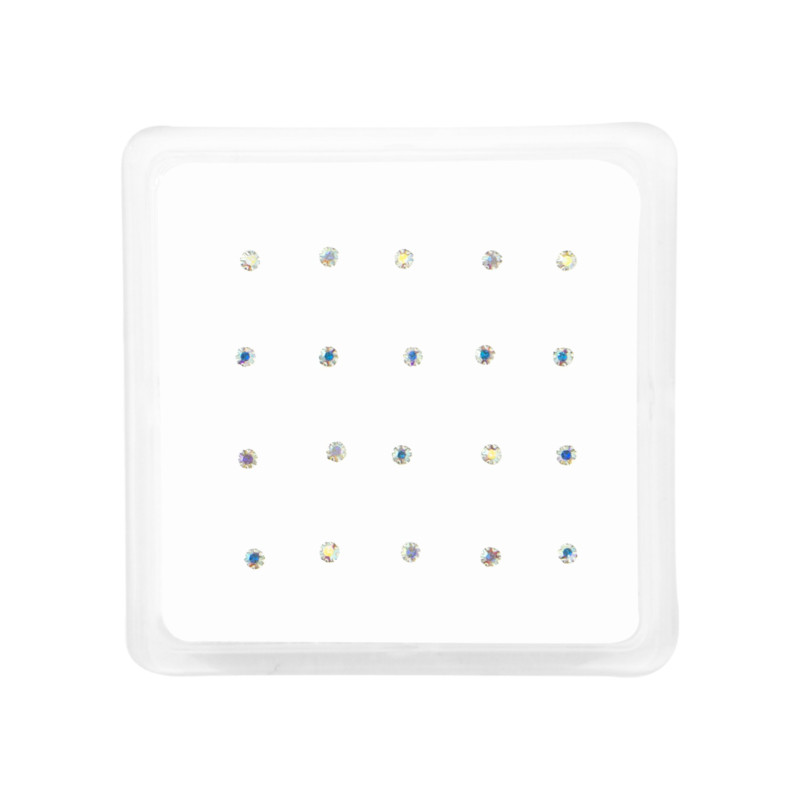 Σκουλαρίκι μύτης Silver 925 multiclip AB 2 mm με μπίλια