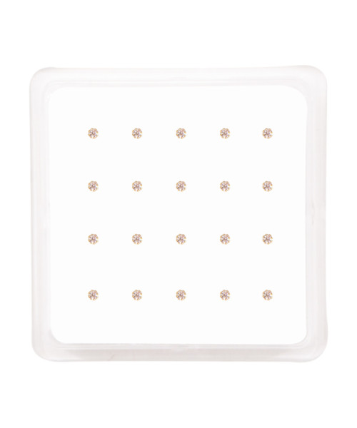 Σκουλαρίκι μύτης Silver 925 χρυσό multiclip 2 mm