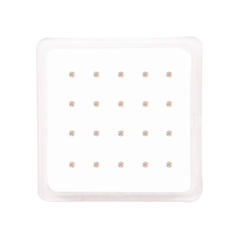 Σκουλαρίκι μύτης Silver 925 χρυσό multiclip 2 mm