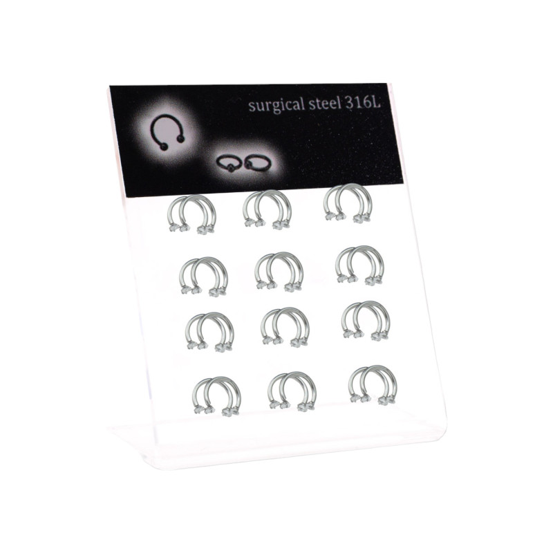 Σκουλαρίκι πέταλο Stainless Steel Zircon