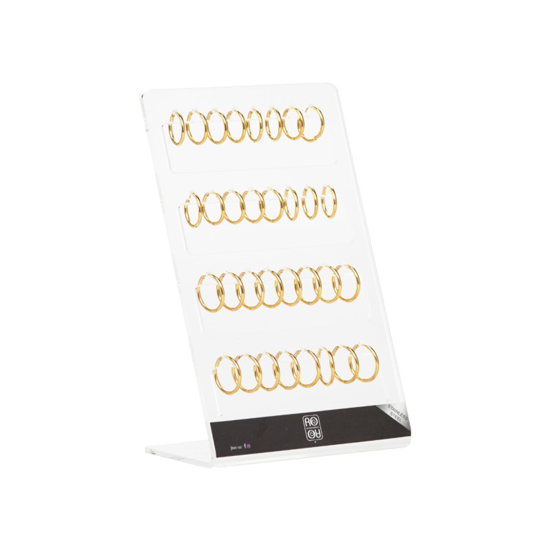 Σκουλαρίκι Κρίκος αυτιού Stainless Steel χρυσός 1.6*12/14