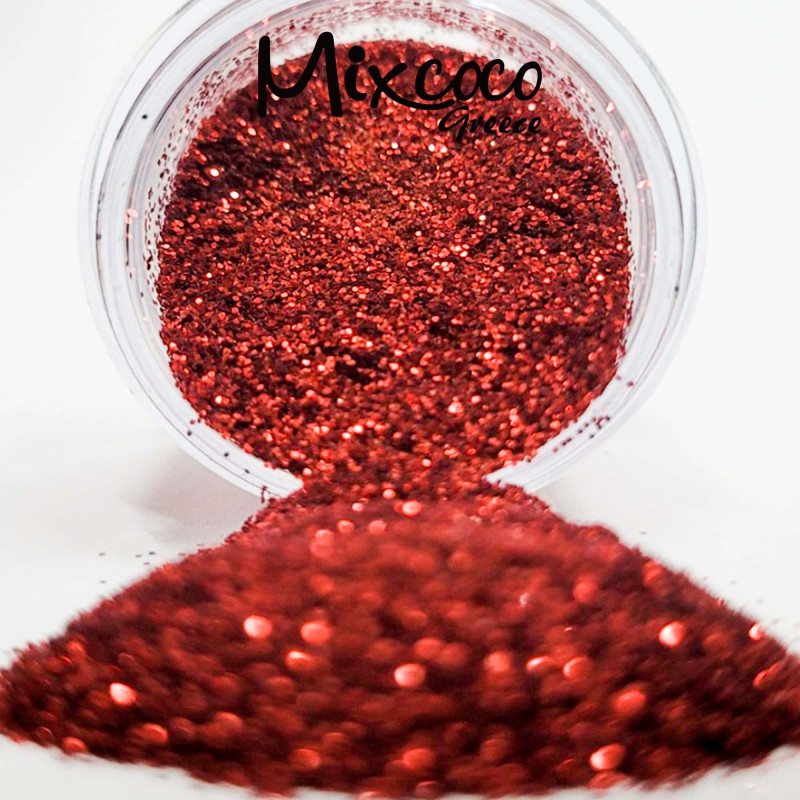 SHINING SUGAR GLITTER SPARKLY RED- Mixcoco