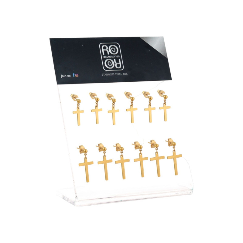 Σκουλαρίκι αυτιού Stainless Steel χρυσό  design