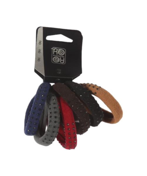 Λάστιχο μαλλιών 3 cm σετ 6 τμχ