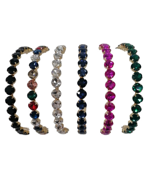 Στέκα μαλλιών με στρόγγυλο στρας 13 mm