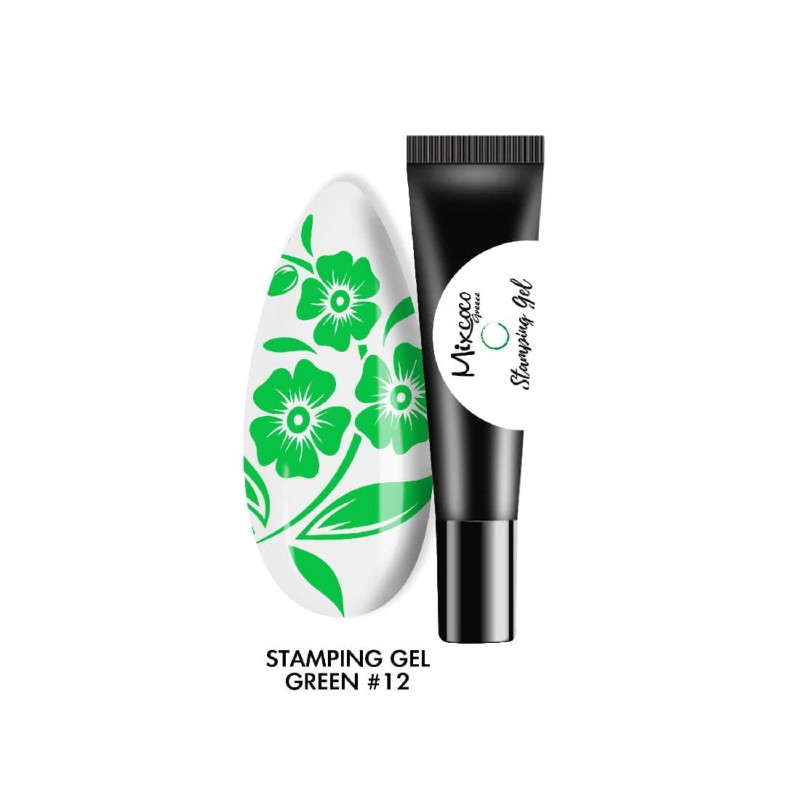 STAMPING GEL 8GR 12 GREEN- Mixcoco