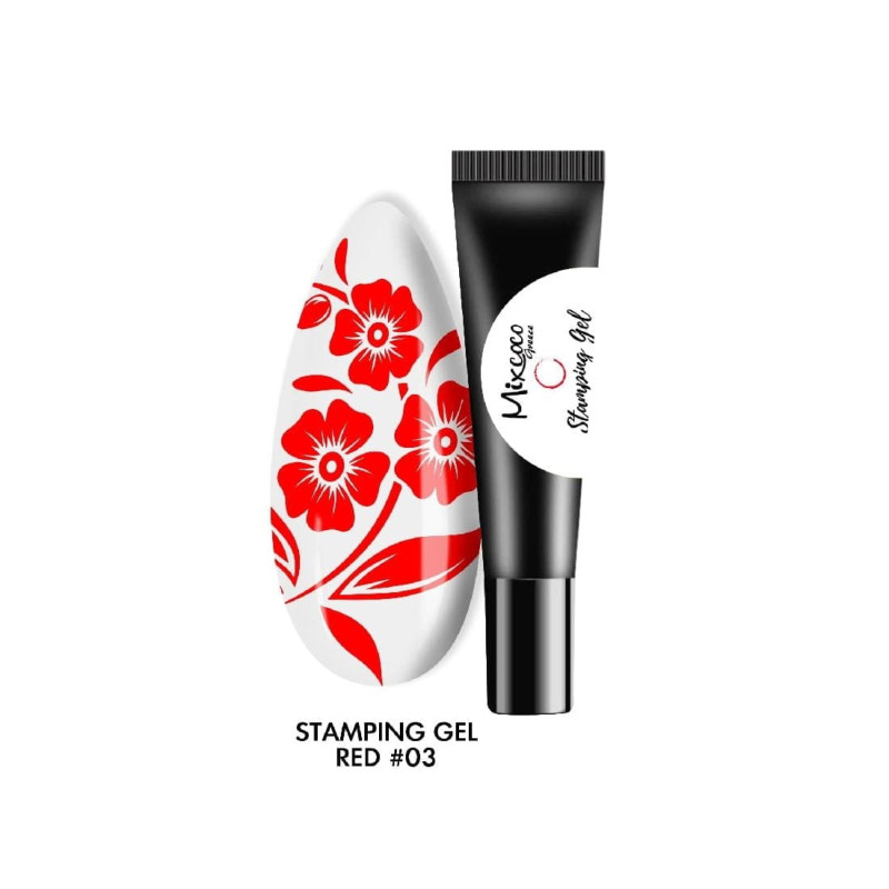 STAMPING GEL 8GR 03 RED- Mixcoco