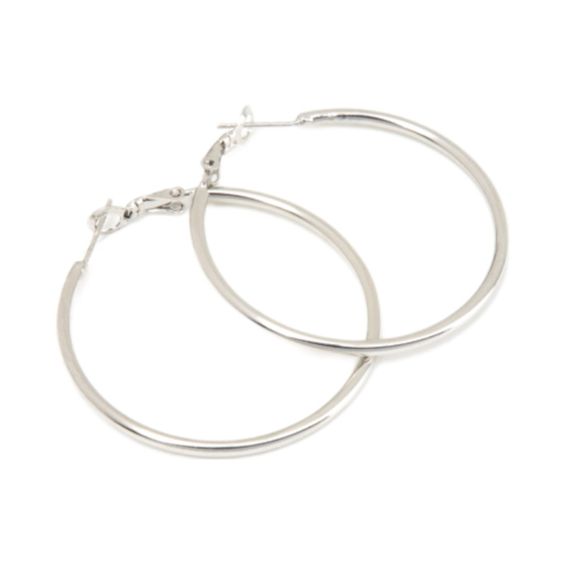 Σκουλαρίκι Κρίκος ασημί 40 mm